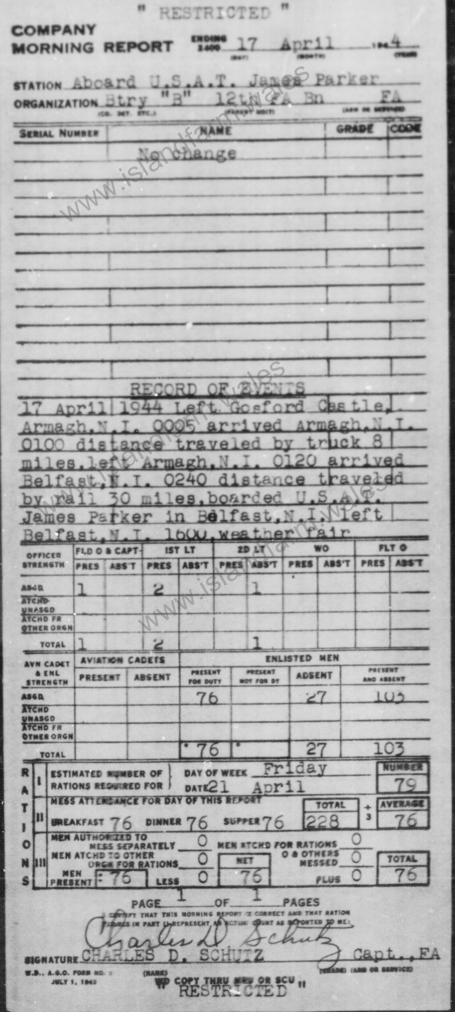 17 April 1944 Report