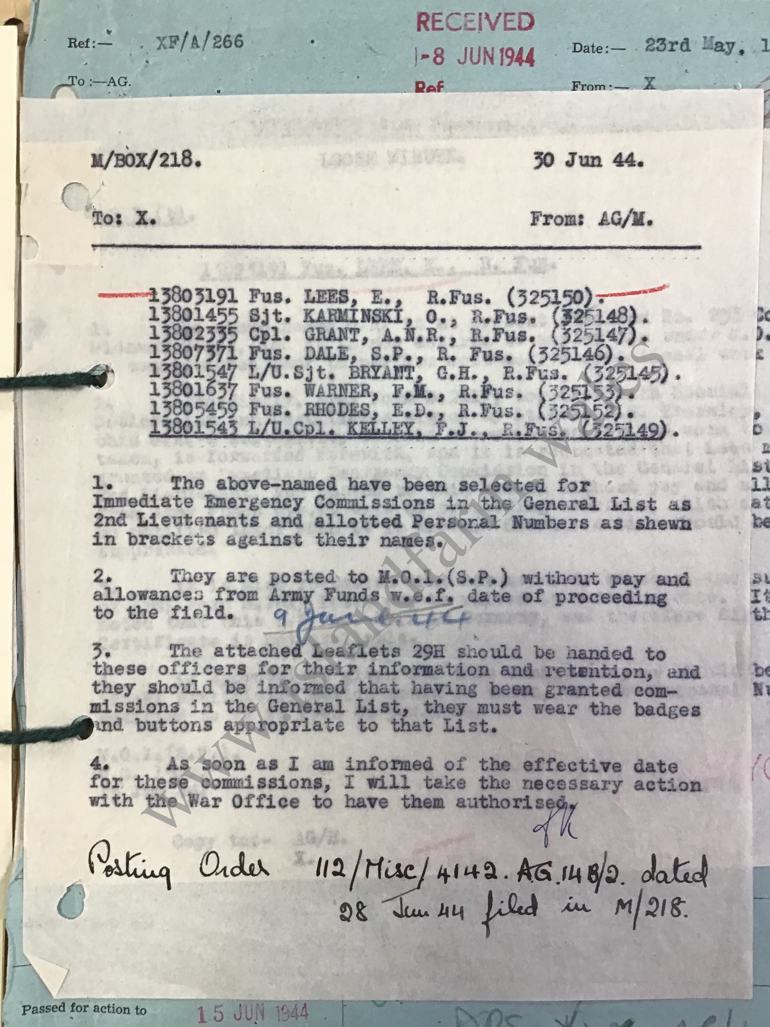 June 30 1944 document