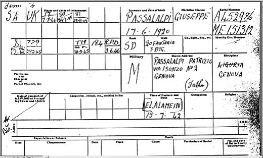 Giuseppe Passalalpi Transfer Document